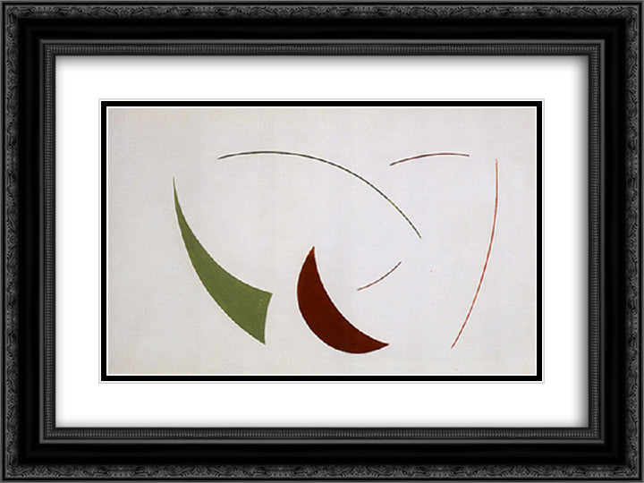 Untitled 24x18 Black Ornate Wood Framed Art Print Poster with Double Matting by Vantongerloo, Georges