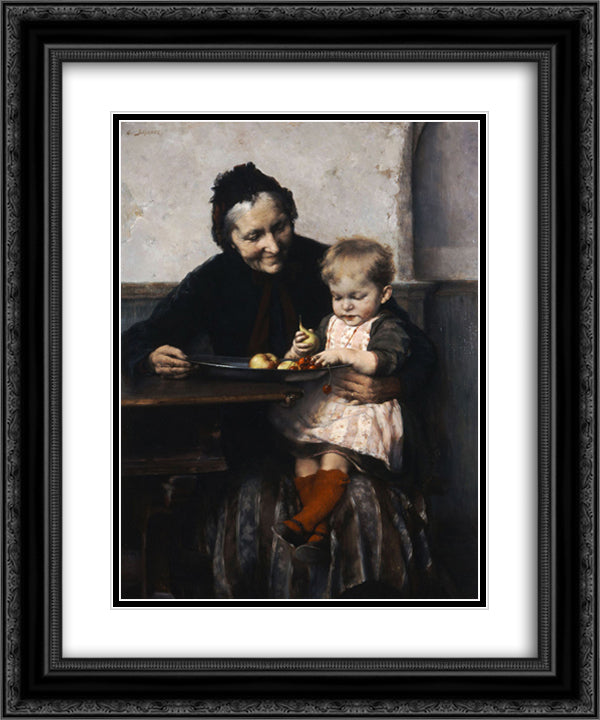 Grandma's Favourite 20x24 Black Ornate Wood Framed Art Print Poster with Double Matting by Jakobides, Georgios