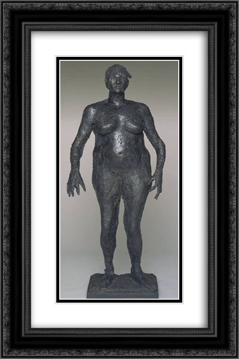 Hurricane Woman 16x24 Black Ornate Wood Framed Art Print Poster with Double Matting by Richier, Germaine