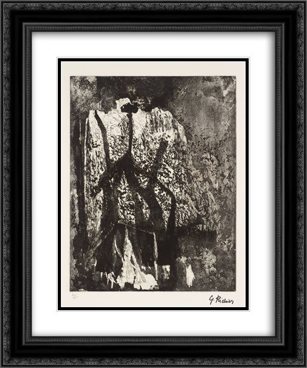 Untitled 20x24 Black Ornate Wood Framed Art Print Poster with Double Matting by Richier, Germaine