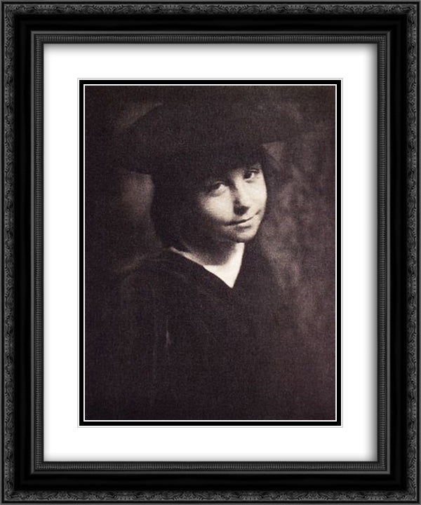 Dorothy 20x24 Black Ornate Wood Framed Art Print Poster with Double Matting by Kasebier, Gertrude