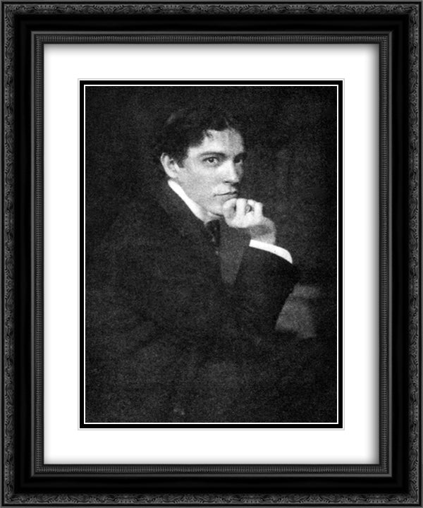 Joseph T. Keiley 20x24 Black Ornate Wood Framed Art Print Poster with Double Matting by Kasebier, Gertrude