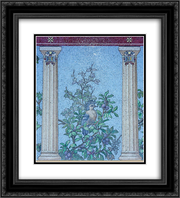 Mosaic - Dining hall room of the Sainte-Barbe library, Paris 20x22 Black Ornate Wood Framed Art Print Poster with Double Matting by Facchina, Giandomenico