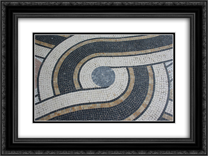Paris Petit Palais 24x18 Black Ornate Wood Framed Art Print Poster with Double Matting by Facchina, Giandomenico