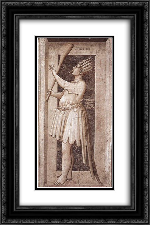 Foolishness 16x24 Black Ornate Wood Framed Art Print Poster with Double Matting by Giotto