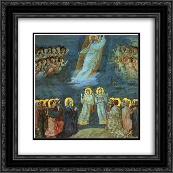 The Ascension 20x20 Black Ornate Wood Framed Art Print Poster with Double Matting by Giotto