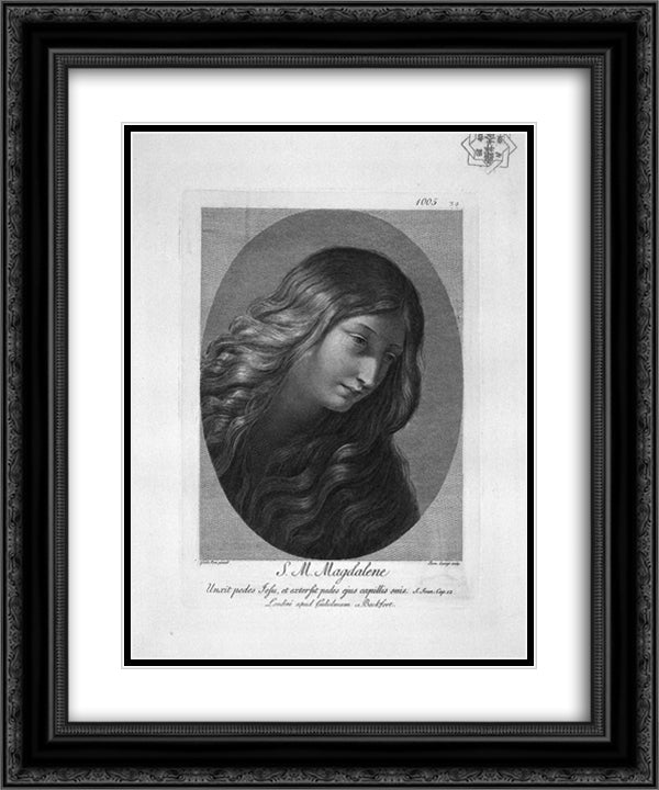 Apollo and Hyacinth 20x24 Black Ornate Wood Framed Art Print Poster with Double Matting by Piranesi, Giovanni Battista