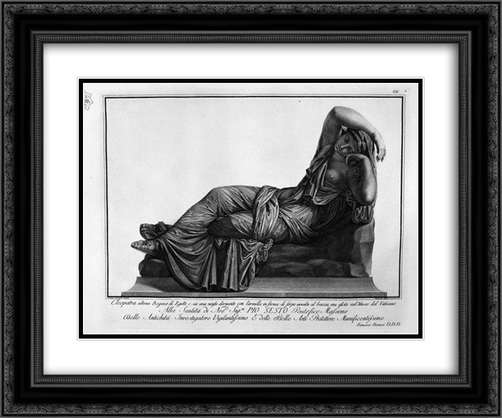Ariadne 24x20 Black Ornate Wood Framed Art Print Poster with Double Matting by Piranesi, Giovanni Battista