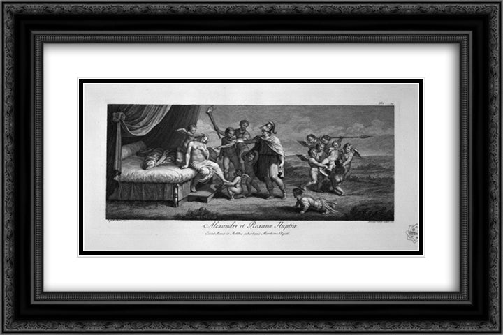 Fornarina 24x16 Black Ornate Wood Framed Art Print Poster with Double Matting by Piranesi, Giovanni Battista