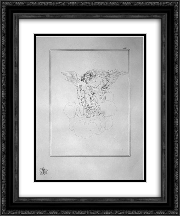 Jupiter Love Shakes 20x24 Black Ornate Wood Framed Art Print Poster with Double Matting by Piranesi, Giovanni Battista