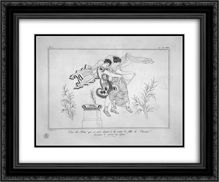 Similar to the above subject (painting vessel, inc. To outline) 24x20 Black Ornate Wood Framed Art Print Poster with Double Matting by Piranesi, Giovanni Battista