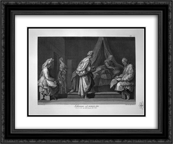 The Presentation in the Temple 24x20 Black Ornate Wood Framed Art Print Poster with Double Matting by Piranesi, Giovanni Battista