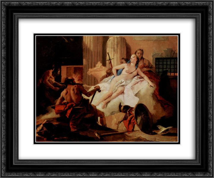 Venus and Vulcan 24x20 Black Ornate Wood Framed Art Print Poster with Double Matting by Tiepolo, Giovanni Battista