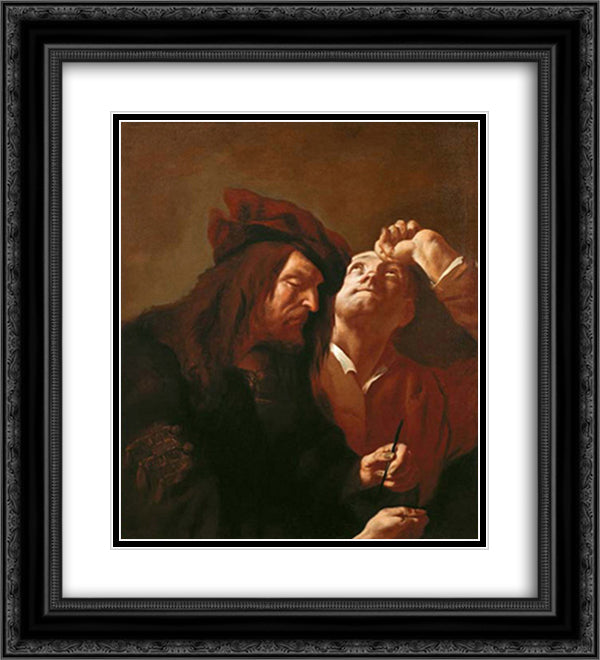 unknown title 20x22 Black Ornate Wood Framed Art Print Poster with Double Matting by Lama, Giulia
