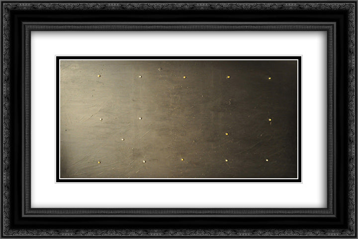 Tranquillanti per il mondo 24x16 Black Ornate Wood Framed Art Print Poster with Double Matting by Turcato, Giulio