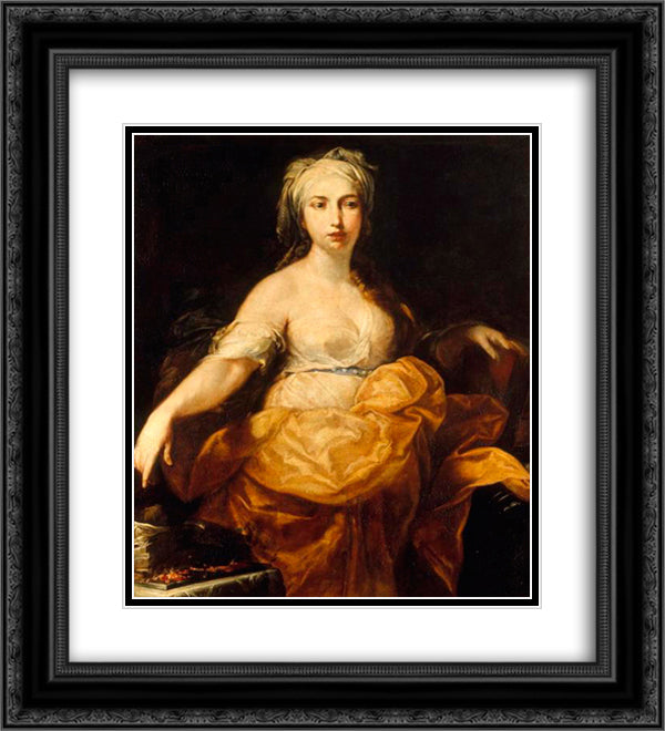 The Sibyl of Cumes 20x22 Black Ornate Wood Framed Art Print Poster with Double Matting by Crespi, Giuseppe Maria