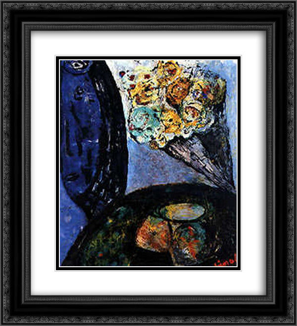Peggy's Bunch 20x22 Black Ornate Wood Framed Art Print Poster with Double Matting by Pinot Gallizio, Giuseppe