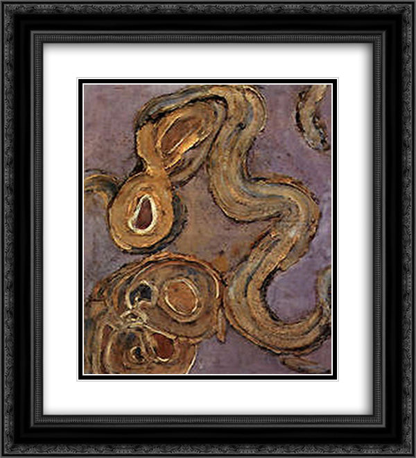 The handle of the sweet fish 20x22 Black Ornate Wood Framed Art Print Poster with Double Matting by Pinot Gallizio, Giuseppe