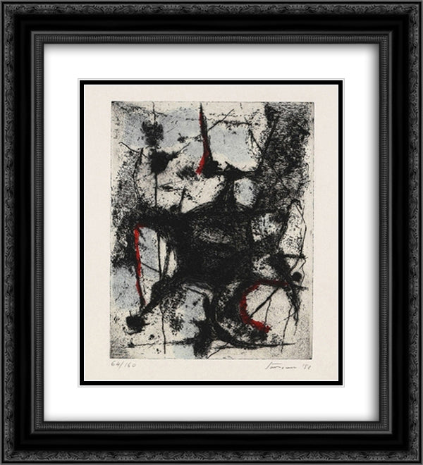 Incanto 20x22 Black Ornate Wood Framed Art Print Poster with Double Matting by Santomaso, Giuseppe