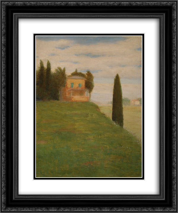 House in the park 20x24 Black Ornate Wood Framed Art Print Poster with Double Matting by Grigoriy, Goldstein