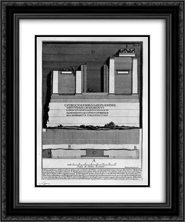 Dido and Aeneas 20x24 Black Ornate Wood Framed Art Print Poster with Double Matting by Reni, Guido
