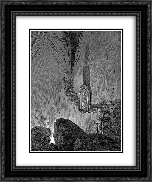 Evil Counsellors 20x24 Black Ornate Wood Framed Art Print Poster with Double Matting by Dore, Gustave