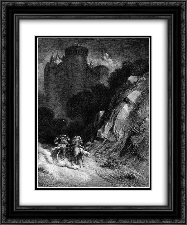 Heaven Be Praised, They Are My Brothers! 20x24 Black Ornate Wood Framed Art Print Poster with Double Matting by Dore, Gustave