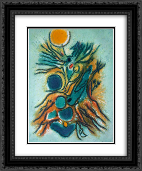 Baigneuse matinale 20x24 Black Ornate Wood Framed Art Print Poster with Double Matting by Singier, Gustave