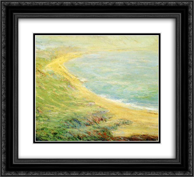 Bluff at Pourville 22x20 Black Ornate Wood Framed Art Print Poster with Double Matting by Rose, Guy