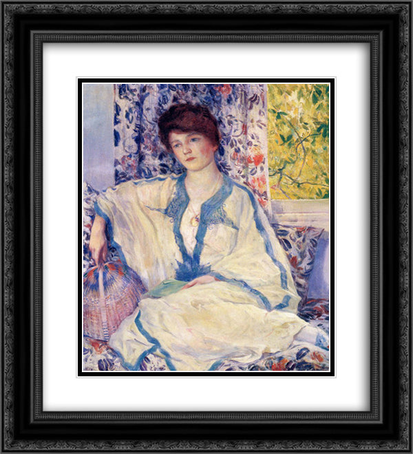 Early Morning - Summertime 20x22 Black Ornate Wood Framed Art Print Poster with Double Matting by Rose, Guy