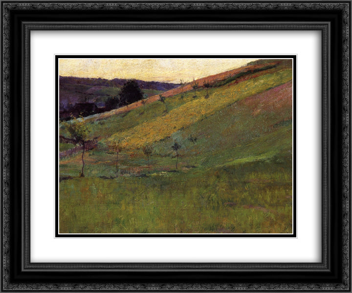 Giverny Hillside 24x20 Black Ornate Wood Framed Art Print Poster with Double Matting by Rose, Guy