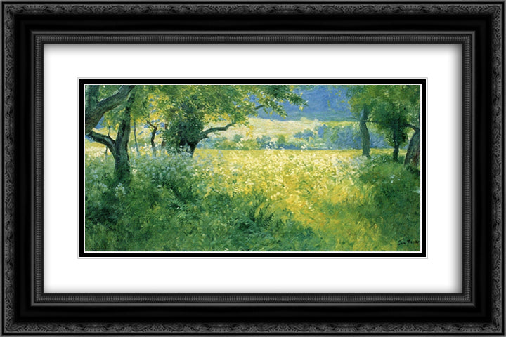 July Afternoon 24x16 Black Ornate Wood Framed Art Print Poster with Double Matting by Rose, Guy