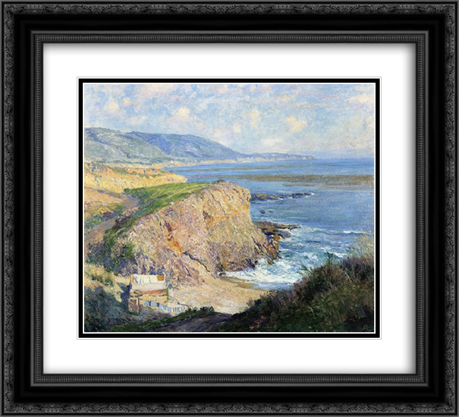Laguna 22x20 Black Ornate Wood Framed Art Print Poster with Double Matting by Rose, Guy