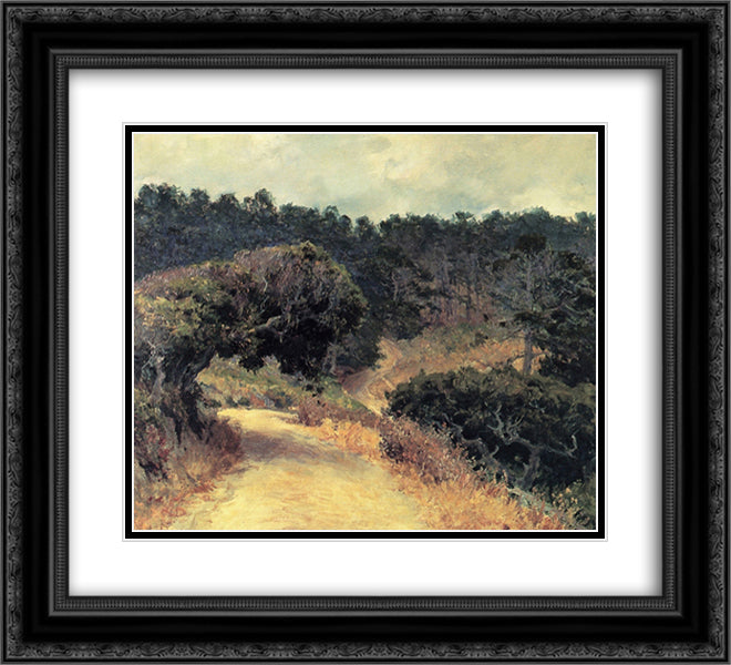 Monterey Forest 22x20 Black Ornate Wood Framed Art Print Poster with Double Matting by Rose, Guy