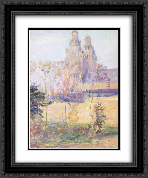 Study for 'The Cathedral Tours' 20x24 Black Ornate Wood Framed Art Print Poster with Double Matting by Rose, Guy