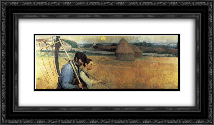 The End of the Day 24x14 Black Ornate Wood Framed Art Print Poster with Double Matting by Rose, Guy