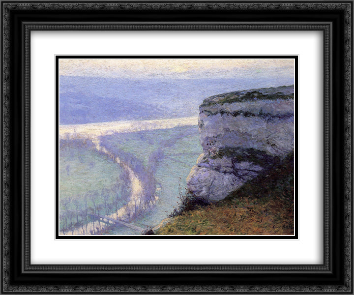 The Large Rock 24x20 Black Ornate Wood Framed Art Print Poster with Double Matting by Rose, Guy