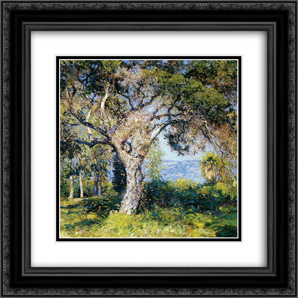 The Oak 20x20 Black Ornate Wood Framed Art Print Poster with Double Matting by Rose, Guy