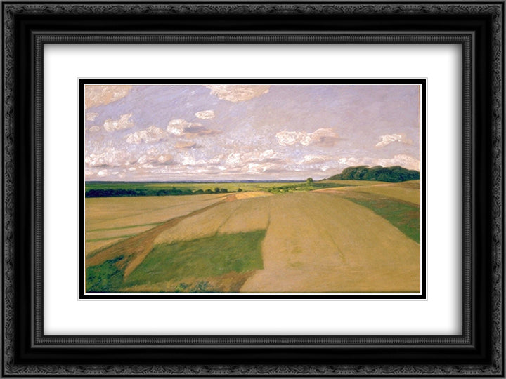 Weyerberg under the clouds 24x18 Black Ornate Wood Framed Art Print Poster with Double Matting by Hans am Ende
