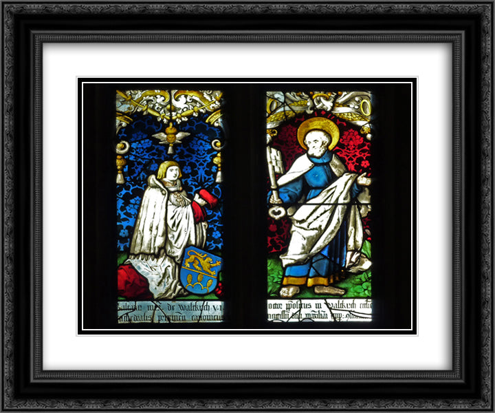 Grien in the church St. George Gutach Bleienbach 24x20 Black Ornate Wood Framed Art Print Poster with Double Matting by Baldung, Hans