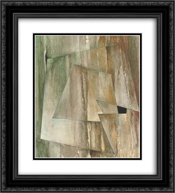 Testa 2 20x22 Black Ornate Wood Framed Art Print Poster with Double Matting by Richter, Hans