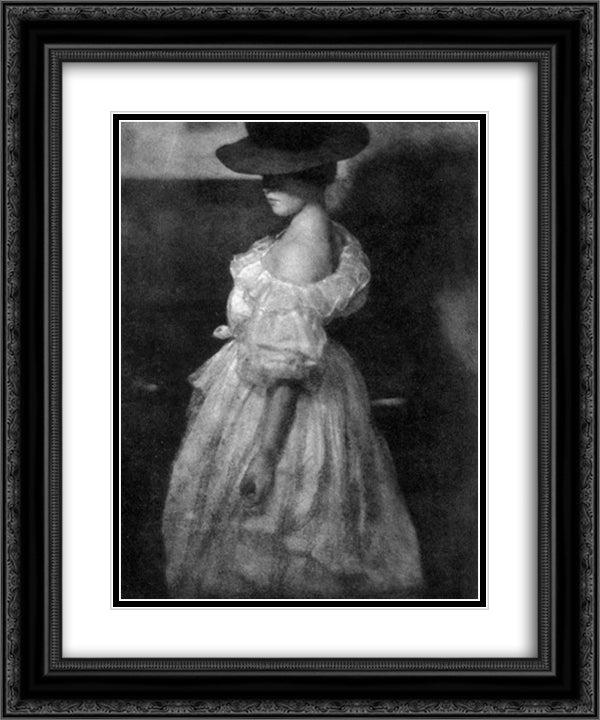 Miss Mary 20x24 Black Ornate Wood Framed Art Print Poster with Double Matting by Kuhn, Heinrich