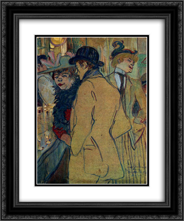 Alfred la Guigne 20x24 Black Ornate Wood Framed Art Print Poster with Double Matting by Toulouse Lautrec, Henri de