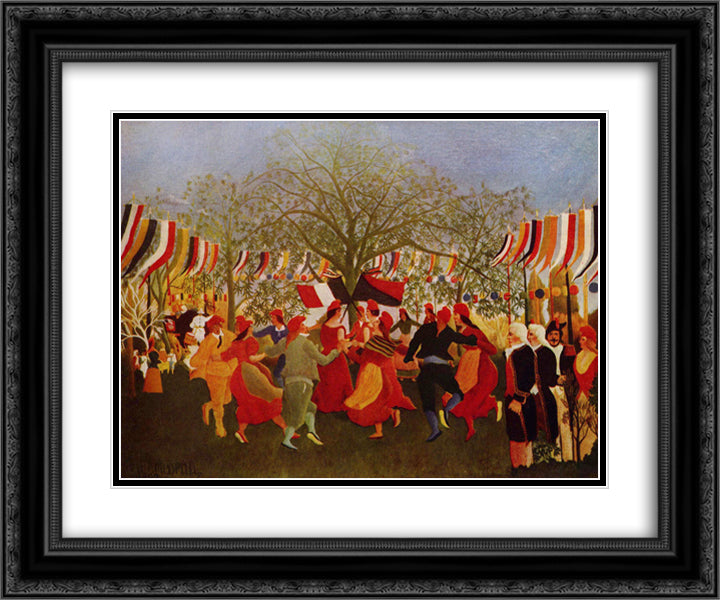 Centennial of Independence 24x20 Black Ornate Wood Framed Art Print Poster with Double Matting by Rousseau, Henri