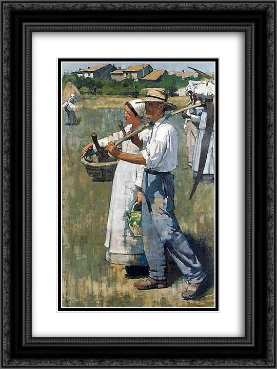 In the Dauphine 18x24 Black Ornate Wood Framed Art Print Poster with Double Matting by La Thangue, Henry Herbert