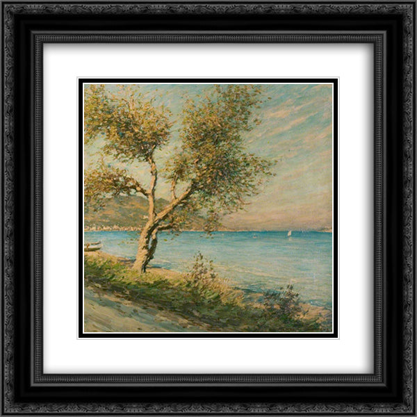 The Mulberry Tree 20x20 Black Ornate Wood Framed Art Print Poster with Double Matting by La Thangue, Henry Herbert