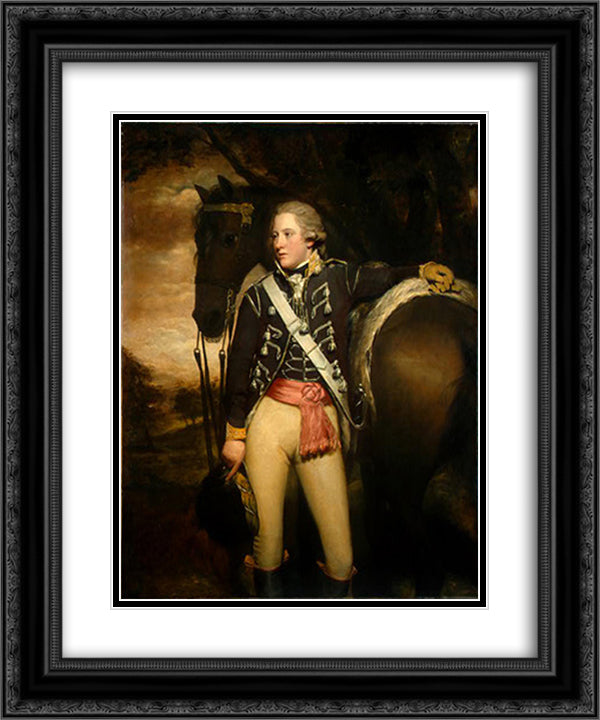 Captain Patrick Miller 20x24 Black Ornate Wood Framed Art Print Poster with Double Matting by Raeburn, Henry