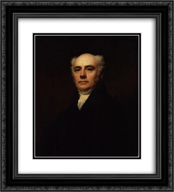 Hugh William Williams 20x22 Black Ornate Wood Framed Art Print Poster with Double Matting by Raeburn, Henry