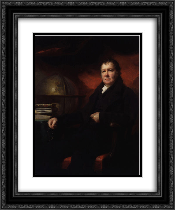 John Playfair 20x24 Black Ornate Wood Framed Art Print Poster with Double Matting by Raeburn, Henry