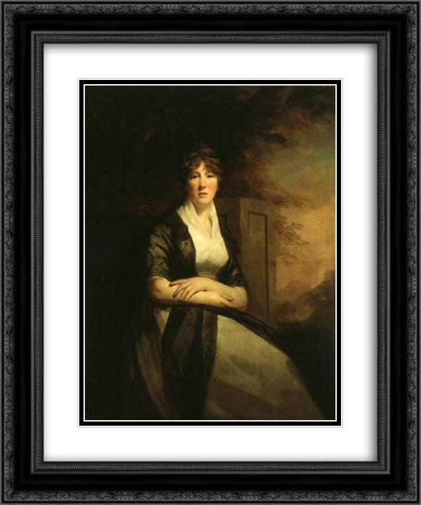 Lady Anne Torphicen 20x24 Black Ornate Wood Framed Art Print Poster with Double Matting by Raeburn, Henry